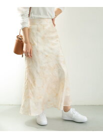 【SALE／70%OFF】タイダイプリントシャイニースカート KBF ケービーエフ スカート その他のスカート グリーン ベージュ【RBA_E】[Rakuten Fashion]