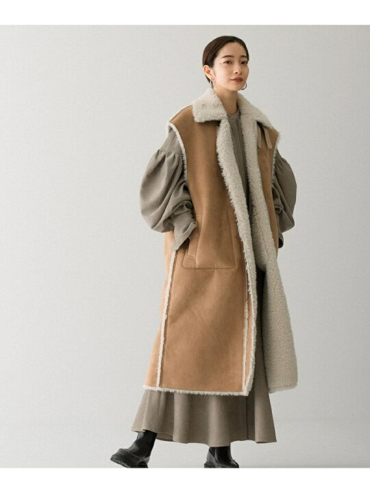 楽天市場】【SALE／40%OFF】フェイクムートンロングベスト KBF  