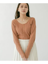 【SALE／70%OFF】フロントホックデザインカットソー KBF ケービーエフ トップス カットソー・Tシャツ ホワイト ブラウン イエロー【RBA_E】[Rakuten Fashion]