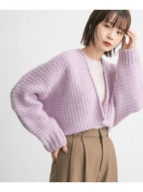 【SALE／70%OFF】ローゲージショートニットカーディガン KBF ケービーエフ トップス カーディガン パープル ピンク【RBA_E】[Rakuten Fashion]