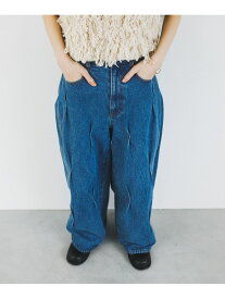 タックWIDEデニム KBF ケービーエフ パンツ ジーンズ・デニムパンツ ブルー【送料無料】[Rakuten Fashion]