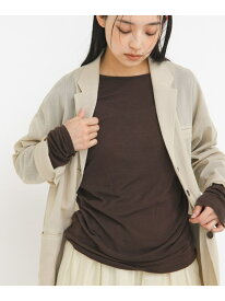 【SALE／30%OFF】タックドレープロンTEE KBF ケービーエフ トップス カットソー・Tシャツ グレー ブラウン ホワイト ピンク【RBA_E】[Rakuten Fashion]