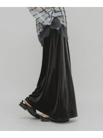 ベロアナロースカート KBF ケービーエフ スカート その他のスカート ブラック ブラウン グレー【送料無料】[Rakuten Fashion]