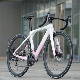 ロードバイク カーボンフレーム(東レ炭素繊維複合材料) シマノ製16段変速搭載 700×28c 自転車 軽量 高級 ドロップハンドル ディスクブレーキ じてんしゃ 通勤 通学 スポーツバイク プレゼント 送料無料〔CBR16〕