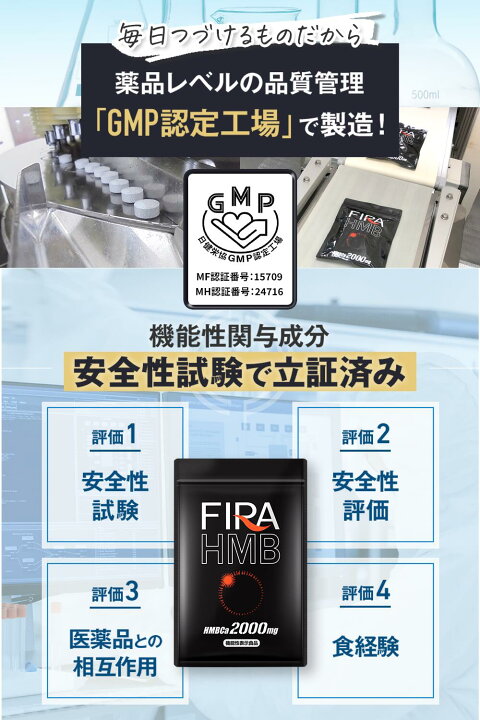 楽天市場】ファイラHMB FIRA HMB 180粒入（30日分） サプリ ダイエット 