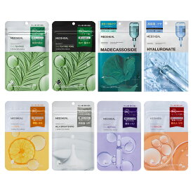 メディヒール 3ミニッツマスク 7枚 選べる8種 パック シートマスク マデカソッシド ティーツリー cica ヒアルロン酸 ビタミン グルタチオン ナイアシンアミド レチノール 韓国 韓国コスメ フェイスパック フェイスマスク 高保湿 うるおい エイジングケア