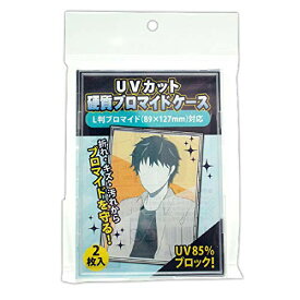 硬質ブロマイドケース L判 UVカット 2枚入り 硬質ケース トレカ保護 スリーブ 収納ケース ポリカーボネート製 透明 クリアケース コレクション 保存用カードケース 約W89×H127mm 写真保護 紫外