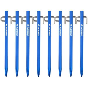 【業界初】AVOFOREST 鍛造ペグ アルミ製 ペグ 20cm/30cm 4本/8本セット 一体成型 ステンレス製フック テントペグ 超軽量 高強度 錆びにくい テント用 タープ用 アウトドア/キャンプ 用品 岩場 砂浜