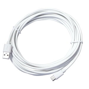 USB Type-C �P�[�u�� 5m �[�d��p �z���C�g USB-A to Type-C �d���P�[�u�� �����O�R�[�h ���� �[�d�� �X�}�z �^�u���b�g Android �[�d�R�[�h �����R�[�h 5���[�g�� ��v �f�����ɂ��� �d�������p �P�[�u