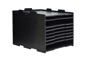 Onesall 超浅型 卓上収納ラック4段/6段/8段 書類棚 a3横型 卓上 レターケース 浅型トレー 引き出し 書類整理棚 キューブボックス 木製 スライドボード 高さ変更 雑貨 文具入れ オフィス 寝室 リ
