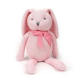 FLUFFYFUN オーガニックコットンの 赤ちゃん 玩具, うさぎ ぬいぐるみ 18cm