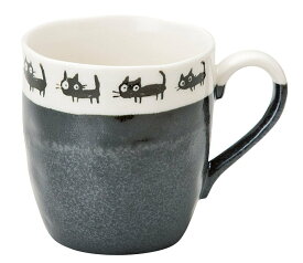 マグカップ 黒猫 デザイン 陶器 おしゃれ かわいい コーヒーカップ ティーカップ 食器 キッチン用品 ギフト プレゼント 贈り物 300ml 電子レンジ対応 食洗機対応 オフィス デスクワーク 在宅