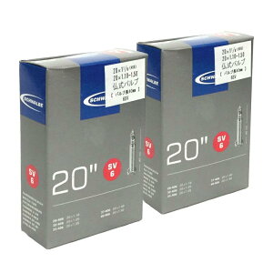 SCHWALBE(�V�������x) �y���K�i�z20×1.10/1.50�A20×11/8(406)�p�`���[�u ���� 40mm�o���u 6SV �y2�Z�b�g�z