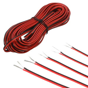 �d�� �P�[�u�� 20m 22AWG 2Pin �R�[�h �ڑ��P�[�u�� �����R�[�h LED�e�[�v���C�g LED�X�g���b�v���C�g �d�q�H�� �z�� ���� �C�� ���[�h�� �d�����i