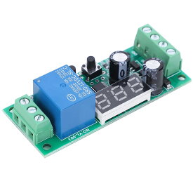 DC電圧監視モジュール デジタル表示 高精度リレー 電子部品 DC12V 小型 測定範囲0-55V