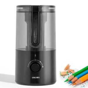 Deli 鉛筆削り 電動 充電式 自動鉛筆削り 3-5S高速切削 6.9~8mm鉛筆対応 5 段階の太さ調節 おしゃれ えんぴつ削り 子供 入学祝い 卒園祝い 色鉛筆 シンプル えんぴつ削り デッサン