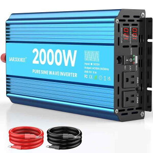 JARXIOKE Co[^[ g 12V 100V 1500W/2000W DC12VAC100Vɕϊ uԏo3000W/4000W ACo̓RZg×2 USB|[g×1 50Hz/60HZؑ։\ RVLy[J[ Lv p