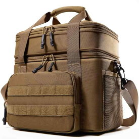 1TG Tactical クーラーバッグ 2層式 乾湿分離 クーラーボックス 大容量 18-26L 保冷バッグ 保冷 保温 SBSファスナー 500Dナイロン材料 耐久 耐摩耗 防汚 防水 水漏れ防止PEVA 軽量 MOLLE設計 手提げ 肩