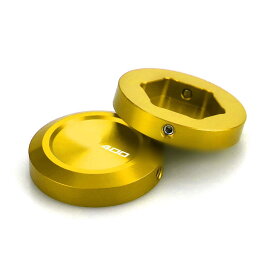 オートバイフロントフォークサスペンショントップカバーキャップ CNC アルミアクセサリー 飾る Gold