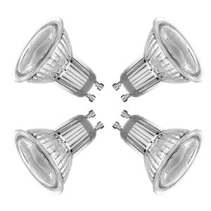 GU10 LED�d�� 4�p�b�N �����\ 50W�n���Q������ 5W 500LM 3000K �E�H�[���z���C�g 120V ���i��ƒ�p�Ɩ��p