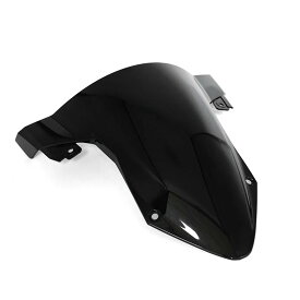 バイク フロントガラス オートバイ用 風防 ウィンドスクリーン スクリーンフェアリング スリップ 黒