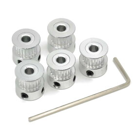 Aluminum 2GT GT2 Timing Pulley 20 30 40 Teeth Bore 5mm 6.35mm 8mm for 3D Printer 6mm 10mm Width 2GT Timing Belt