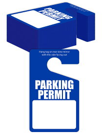 Parking Permit Hang Tags 50 Pack Poly Plastic Parking Placards Temporary Parking Passes Bulk Pack 3'' x 5'' Placards for Rearview Mirror Thick Gauge (0.2'' 0.5 mm)