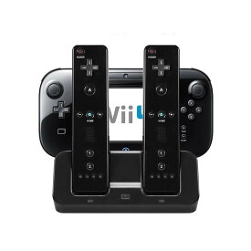 Wii U ゲームパッド Game Pad wiiリモコン 充電器 充電 スタンド 収納 スタンドホルダー ブラック