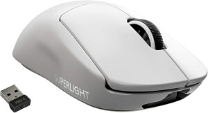 Logicool G PRO X SUPERLIGHT ���C�����X �Q�[�~���O�}�E�X G-PPD-003WL-WH �y�� 63g���� LIGHTSPEED HERO 25K�Z���T�[ POWERPLAY ���� �[�d �Ή� �Q�[�~���O �}�E�X �z���C�g PC windows �������K�i
