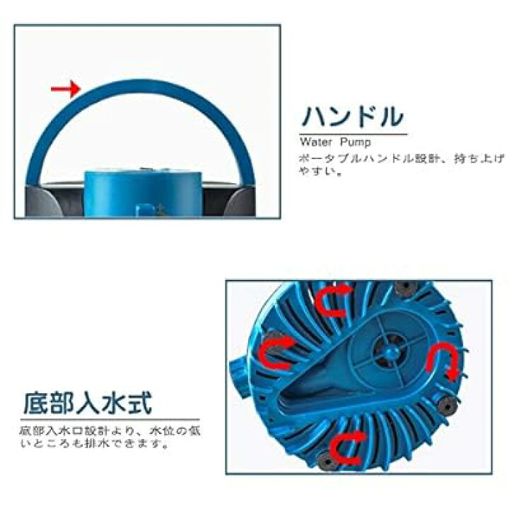 楽天市場】LNSTUDIO 水中ポンプ 底部入水式 循環ポンプ 吐出量1500L/H 