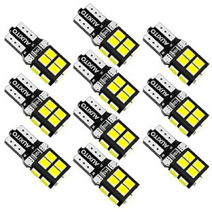 AUXITO T10 LED zCg 6000k 10 LED T10 ԌΉ 2835LED`bv14A 12V ԗp |WV/CZXv/io[/[v