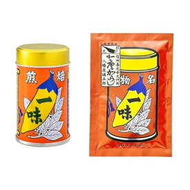 八幡屋礒五郎 唐辛子 (一味唐辛子 缶12g 袋15g)　缶袋セット