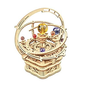 Robotime 3D木製パズル 立体パズル おもちゃ DIYオルゴールモデルキット 機械パズル クラフト 知育玩具 男の子 女の子 大人 入園祝い 新年 ギフト 誕生日 クリスマス プレゼント 贈り物 (惑星)