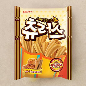 【賞味:25.6.22~8.8】CROWN チュロッツ スナック 82g クラウン 韓国お菓子 韓国スナック 安城湯麺 可愛いお菓子 韓美食アウトレット 訳アリ