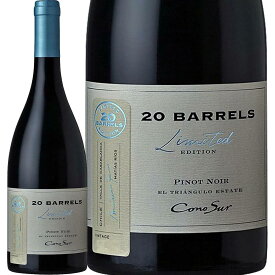 ピノノワール コノスル・20バレル・ピノ・ノワール 2021 チリ 赤ワイン 750ml 辛口 Cono Sur サン・アントニオ・ヴァレー フレンチオーク 樽熟成 12ヶ月 フードル 大樽 ステンレス発酵 ジェームズ・サックリング93点 オシオ セカンド 20バレル・シリーズ プレミアム