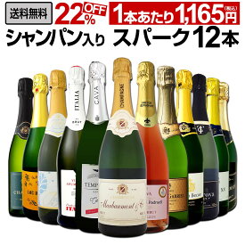 【クーポンで10%OFF】【送料無料】第42弾シャンパン入り！辛口スパークリングワイン12本セット！