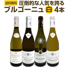 白ワイン セット 送料無料 厳選 ブルゴーニュ 白 ワイン 4本セット 白ワインセット wine 辛口 ワインセット シャルドネ ドメーヌ ミネラル 酸 エレガント 飲み比べ 詰め合わせ プレゼント 贈り物 4本