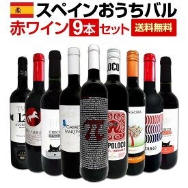 【送料無料】おうちタパスにピッタリ！スペイン各地の赤飲み比べ！おうちバル赤ワイン9本セット！