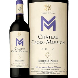 シャトー・クロワ・ムートン 2018 フランス ボルドー 750ml 赤ワイン ボルドー右岸 AOPボルドー・スペリュール メルロー97% カベルネ・ソーヴィニョン3% アルコール13.5% ミディアムフルボディ ジャン・フィリップ・ジャヌエクス 果実味 カシス プラム トリュフ スミレ