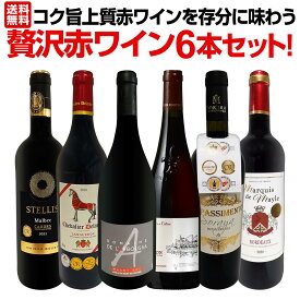 赤ワイン セット ワインセット 赤 ワイン ギフト 箱 京橋ワイン 京橋わいん 6本 飲み比べ 送料無料 【第44弾 当店≪極≫ 厳選 赤ワイン好きならこのセット 格別の美味しさ コク旨 上質 赤ワインを存分に味わう贅沢赤ワイン6本セット 】