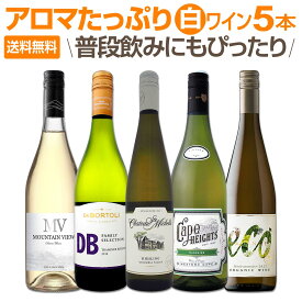 【送料無料】産地の個性が光るアロマたっぷりの白ワイン5本セット！