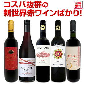 【送料無料】当店自慢のカルト生産者が手掛ける独占販売のワインを中心に、コスパ抜群の新世界赤ワインばかりをセットにしました! 赤ワイン 5本セット 新世界 輸入ワイン コスパ抜群 お買い得 オーストラリアワイン カリフォルニアワイン チリワイン カベルネ カルメネール