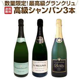 【送料無料】全て最高級グランクリュシャンパン!数量限定高級シャンパン3本セット! グランクリュ3本セット グラン・クリュ メニル・シュール・オジェ ブラン・ド・ブラン ブージィ ヴェルズネィ エキストラ・ブリュット スパークリングワイン シャンパーニュ ワインセット