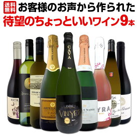 【送料無料】お客様のお声から作られた待望のちょっといいワイン9本セット! ミックスワインセット 赤ワインも!白ワインも!スパークリングワインも… 1本あたり1,265円(税込) 今回限り 限定セット お買い得