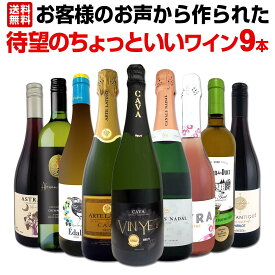 【送料無料】お客様のお声から作られた待望のちょっといいワイン9本セット! ミックスワインセット 白ワイン 赤ワイン スパークリング スパークリングワイン 飲み比べ 詰め合わせ アソート 限定セット 今回限り 1本あたり1,265円(税込) お買い得 セット販売 ミックスセット