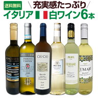 【送料無料】バラエティ豊かな個性を満喫★激旨イタリア白ワイン6本セット!! イタリア産 白ワイン6本 飲…