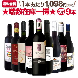 【送料無料】端数在庫一掃★赤ワイン9本セット!!