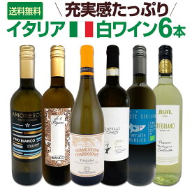 【送料無料】バラエティ豊かな個性を満喫★激旨イタリア白ワイン6本セット!! プーリア シチリア カタラット オーガニック アパッシメント パッセリーナ コルテーゼ ガヴィ チウ・チウ イタリア各地 セレクトセット 白ワイン詰め合わせ 飲み比べ 家飲み ギフト