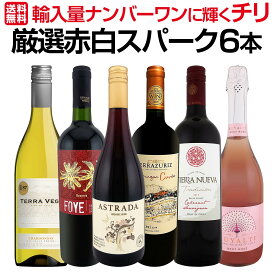 【送料無料】今や輸入量ナンバーワンに輝くチリ!厳選赤白スパーク6本セット 当店直輸入 オーガニック ピノ・ノワール 人気 ピノノワール100% ロゼスパーク ロゼ スパークリング カルメネール カベルネ シャルドネ バラエティ豊か 毎日飲んでも飽きない ワイン詰め合わせ