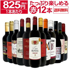 【送料無料】第85弾！1本あたり825円(税込)!!採算度外視の大感謝!厳選赤ワイン12本セット